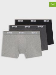 Hugo Boss Underwear Bokserki (3 pary) w kolorze szarym, antracytowym i czarnym rozmiar: L. Czarne bokserki Hugo Boss Underwear, l, bez wzorów. Za 137.42 zł.