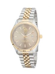 U.S. Polo Assn. Zegarek kwarcowy w kolorze złoto-srebrno-beżowym rozmiar: onesize. Szare, analogowe zegarki U.S. Polo Assn., ze stali. Za 426.99 zł.