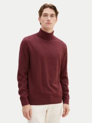 Tom Tailor Golf 1038202 Bordowy Regular Fit. Czerwone golfy Tom Tailor, m, bez wzorów, z bawełny, bez kołnierzyka, bez ramiączek. Za 129.99 zł.