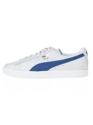 Puma Skórzane sneakersy "Clyde SOHO" w kolorze biało-niebieskim rozmiar: 40,5. Białe buty sportowe casual Puma, bez wzorów, bez zapięcia. Za 241.56 zł.