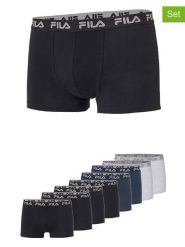 Fila Bokserki (8 par) w kolorze czarnym, granatowym i szarym rozmiar: M. Czarne bokserki Fila, m, bez wzorów. Za 173.99 zł.