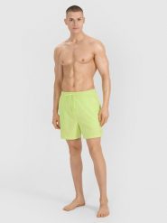 4F Spodenki plażowe męskie - zielone L. Zielone szorty 4F, l, bez wzorów, z materiału, wakacyjne. Za 79.99 zł.