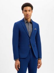 Finshley & Harding marynarka od garnituru modułowego Mężczyźni Slim Fit Sztuczne włókno niebieski, 90. Niebieskie garnitury Finshley & Harding, m, bez wzorów, z włókna. Za 699.95 zł.