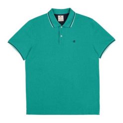 Koszulka Polo Męska. Zielone koszulki polo Champion, m, bez wzorów, bez kołnierzyka, bez ramiączek. Za 157.99 zł.