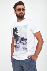 T-shirt męski Dario JOOP! JEANS. T-shirty JOOP! Jeans, m, bez wzorów, z jeansu, bez kołnierzyka, bez ramiączek. W wyprzedaży za 239.25 zł.