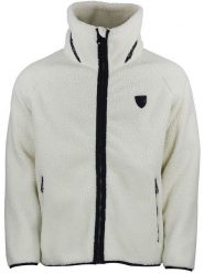 Peak Mountain Kurtka polarowa "Camay" w kolorze kremowym rozmiar: L. Brązowe kurtki Peak Mountain, l, bez wzorów, z polaru, bez kaptura. Za 217.99 zł.