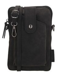 Beagles Skórzana torebka "Lourenza" w kolorze czarnym na telefon - 13 x 19 x 2 cm rozmiar: onesize. Czarne torby na ramię Beagles, bez wzorów, z materiału, przez ramię, bez dodatków. Za 88.64 zł.