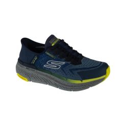 Buty do biegania męskie, Slip-Ins: Max Cushioning Premier 2.0 - Stanch. Niebieskie buty do biegania Skechers, bez wzorów, bez zapięcia, do biegania, skechers sport. Za 699.99 zł.