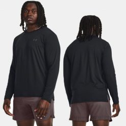 Longsleeve Koszulka Męska Z Długim Rękawem Under Armour. Czarne bluzki z długim rękawem Under Armour, m, bez wzorów, bez kołnierzyka, bez ramiączek. Za 219.99 zł.
