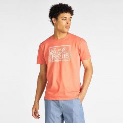 T-SHIRT MĘSKI LEE FLORAL GRAPHIC TEE PAPRIKA L60KETNI 112113397. T-shirty Lee, l, bez wzorów, bez kołnierzyka, bez ramiączek. Za 69.99 zł.