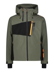 CMP Kurtka narciarska w kolorze oliwkowo-czarnym rozmiar: 50. Brązowe kurtki outdoor i hardshell CMP, bez wzorów, bez kaptura. Za 483.17 zł.