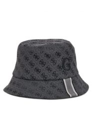 Guess Kapelusz Bucket AM9496 POL01 Czarny. Czarne kapelusze Guess, z aplikacjami, z materiału. Za 199.99 zł.