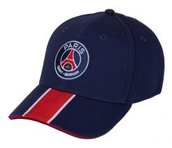 Czapka z daszkiem męska Paris Saint Germain granatowa. Niebieskie czapki z daszkiem PARIS SAINT GERMAIN, bez wzorów, z bawełny. Za 109.00 zł.