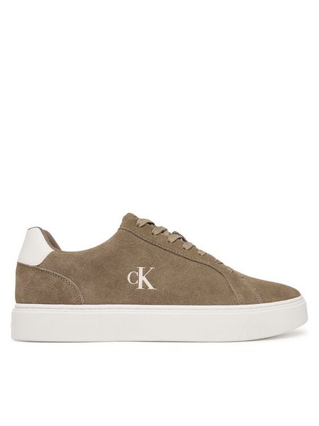 Calvin Klein Sneakersy Classic Cupsole Laceup Su YM0YM01434 Beżowy. Brązowe buty sportowe casual CALVIN KLEIN, bez wzorów, ze skóry, bez zapięcia. Za 290.99 zł.