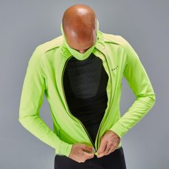 Second Life - Kurtka rowerowa szosowa Van Rysel Racer Xtrem zimowa długi rękaw. Żółte kurtki VAN RYSEL, na zimę, l, bez wzorów, z materiału, bez kaptura. Za 179.00 zł.