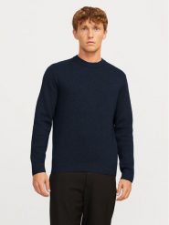 Jack&Jones Sweter Milano 12259666 Granatowy Relaxed Fit. Niebieskie swetry rozpinane Jack&Jones, m, bez wzorów, z bawełny, bez kołnierzyka, bez ramiączek. Za 129.99 zł.