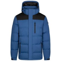 Męska Ocieplana Kurtka Ahmor. Niebieskie kurtki Trespass, m, bez wzorów, z materiału, z kapturem. Za 360.99 zł.