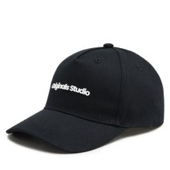 Czapka z daszkiem Jack&Jones. Czarne czapki z daszkiem Jack&Jones, bez wzorów. Za 49.99 zł.