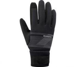 Rękawiczki kolarskie WINDBREAK Thermal, metaliczny szary. Czarne rękawiczki Shimano, bez wzorów, z gumy. Za 269.90 zł.
