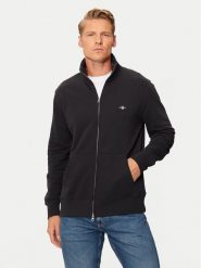 Gant Bluza Shield 2008006 Czarny Regular Fit. Czarne bluzy GANT, m, bez wzorów, z bawełny, bez kaptura. Za 359.99 zł.