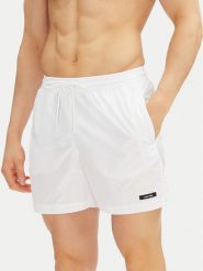 Calvin Klein Swimwear Szorty kąpielowe KM0KM01111 Biały Regular Fit. Białe kąpielówki Calvin Klein Swimwear, m, bez wzorów, z syntetyku. Za 159.99 zł.