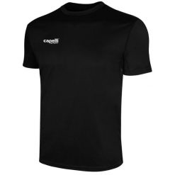 CS BASICS I kurzärmeliges Trainingstop. Białe t-shirty sportowe CAPELLI SPORT, bez wzorów, bez ramiączek, do piłki nożnej. Za 67.99 zł.