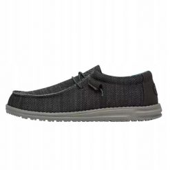 HeyDude Męskie Mokasyny Wally 40019 Sox. Szare mokasyny Hey dude, bez wzorów, z materiału, bez obcasa, bez zapięcia. Za 199.00 zł.