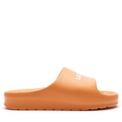 Klapki Lacoste. Brązowe klapki LACOSTE. Za 219.99 zł.