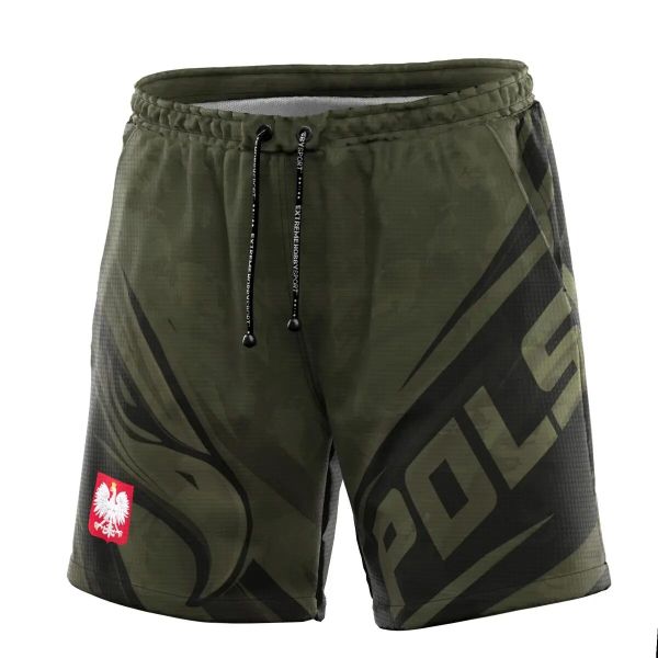 Spodenki sportowe męskie EXTREME HOBBY POLSKA ULTIMATE. Czarne krótkie spodenki sportowe EXTREME HOBBY, m, bez wzorów, z dzianiny. Za 179.00 zł.