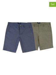 The Time of Bocha Szorty (2 szt.) w kolorze zielonym i granatowym rozmiar: 44. Niebieskie szorty The Time of Bocha, bez wzorów. Za 252.99 zł.