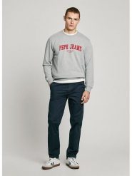 Pepe Jeans Spodnie chino "Poplin" w kolorze granatowym rozmiar: W33. Niebieskie eleganckie spodnie Pepe Jeans, z jeansu. Za 212.45 zł.
