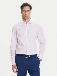 BOSS Koszula H-Hank 50469345 Różowy Slim Fit. Czerwone koszule Boss, m, bez wzorów, z bawełny, bez kołnierzyka, bez ramiączek. Za 429.99 zł.
