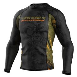 Koszulka sportowa męska Rashguard do MMA EXTREME HOBBY DBD. Czarne bielizna termoaktywna EXTREME HOBBY, m, bez wzorów, z bawełny, bez ramiączek, na fitness i siłownię. Za 209.00 zł.