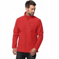 Kurtka lekka czerowna softshell JACK WOLFSKIN WHIRLWIND MEN. Czerwone kurtki Jack Wolfskin, m, bez wzorów, z polaru, bez kaptura. Za 299.00 zł.