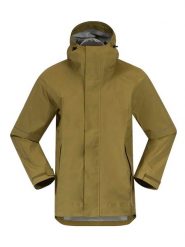 Bergans Kurtka przeciwdeszczowa w kolorze khaki rozmiar: M. Brązowe kurtki outdoor i hardshell Bergans, m, bez wzorów, bez kaptura. Za 427.07 zł.