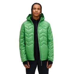 Kurtka Peak Performance męska Elevate Liner Hood zielona - S. Zielone kurtki Peak Performance, m, bez wzorów, z puchu, bez kaptura. Za 1,199.00 zł.
