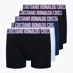BOKSERKI MĘSKIE BAWEŁNIANE CRISTIANO RONALDO BIELIZNA ZESTAW 5 SZTUK S. Bokserki CR7 Cristiano Ronaldo, m, bez wzorów, z bawełny. Za 140.10 zł.