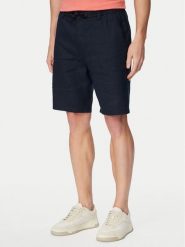 BOSS Szorty materiałowe 50559178 Granatowy Regular Fit. Niebieskie szorty Boss, m, bez wzorów, ze lnu. Za 599.99 zł.