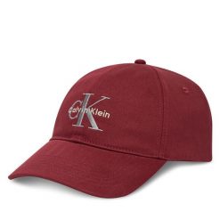 Czapka z daszkiem Calvin Klein. Czerwone czapki z daszkiem CALVIN KLEIN, bez wzorów. Za 179.99 zł.