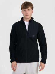 4F Polar ze stójką regular męski - czarny M. Czarne bluzy z polaru 4F, m, bez wzorów, z polaru, bez kaptura. Za 189.99 zł.