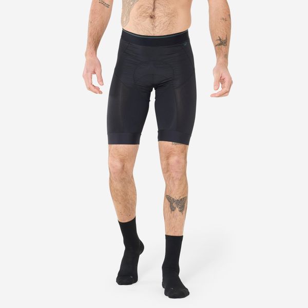 Second Life - Spodenki pod szorty na rower MTB męskie... - Stan Doskonały. Czarne spodenki rowerowe ROCKRIDER, l, bez wzorów, z elastanu, rowerowe. Za 59.99 zł.