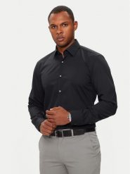Boss Koszula H-Hank-Kent-C1-214 50469345 Czarny Slim Fit. Czarne koszule Boss, m, bez wzorów, z bawełny, bez kołnierzyka, bez ramiączek. Za 339.99 zł.