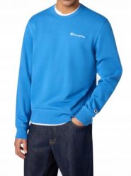 Bluza Męska Champion Bez Kaptura Sportowa Dresowa. Niebieskie bluzy bez kaptura Champion, m, z aplikacjami, z bawełny, bez kaptura. Za 239.00 zł.