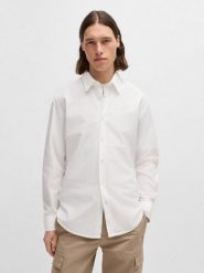 Hugo Boss Koszula - Regular fit - w kolorze białym rozmiar: L. Białe koszule HUGO BOSS, l, bez wzorów, z bawełny, bez kołnierzyka, bez ramiączek. Za 217.99 zł.