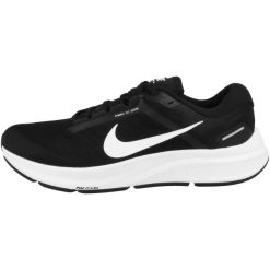 Buty do biegania męskie Nike Air Zoom Structure 24. Czarne buty do biegania Nike, bez wzorów, z materiału, bez zapięcia, do biegania. Za 499.99 zł.