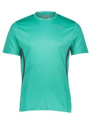 Puma Koszulka funkcyjna "PE Running" w kolorze turkusowym rozmiar: M. Niebieskie t-shirty sportowe Puma, bez wzorów, bez ramiączek, outdoorowe. Za 70.41 zł.