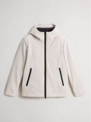 Woolrich Puchowa kurtka softshellowa w kolorze białym rozmiar: XL. Białe kurtki outdoor i hardshell Woolrich, xl, bez wzorów, z puchu, bez kaptura. Za 768.71 zł.