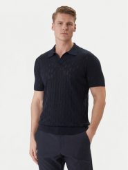 KARL LAGERFELD Polo 655005 562301 Granatowy Slim Fit. Niebieskie koszulki polo KARL LAGERFELD, l, bez wzorów, z bawełny, bez kołnierzyka, bez ramiączek. Za 589.99 zł.