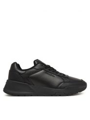 Calvin Klein Sneakersy City Runner Laceup Lth Mix HM0HM02309 Czarny. Czarne buty sportowe casual CALVIN KLEIN, bez wzorów, ze skóry, bez zapięcia. Za 529.99 zł.