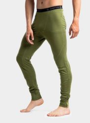 Legginsy termoaktywne Sensor Merino DF Underpants. Zielone bielizna termoaktywna Sensor, m, bez wzorów, z materiału, z podwyższonym stanem, trekkingowe. Za 291.49 zł.